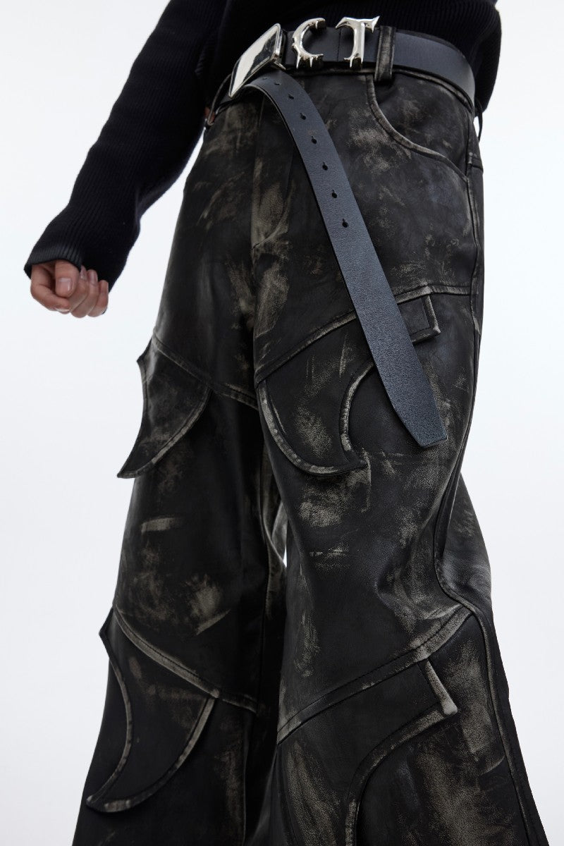 Vintage Embroidered Leather Pants