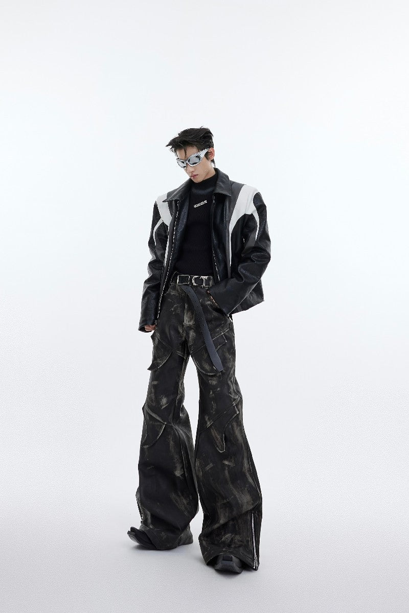 Vintage Embroidered Leather Pants