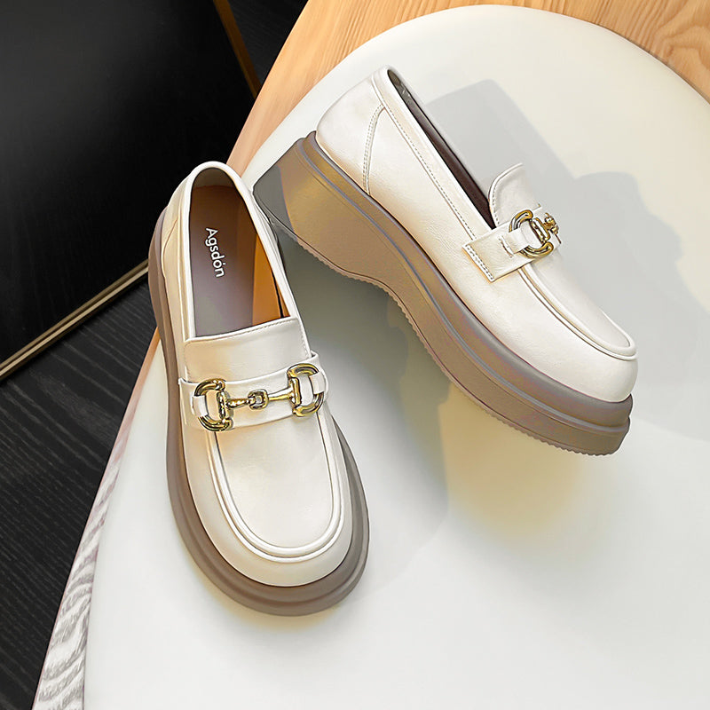 Leather Loafers With Chain