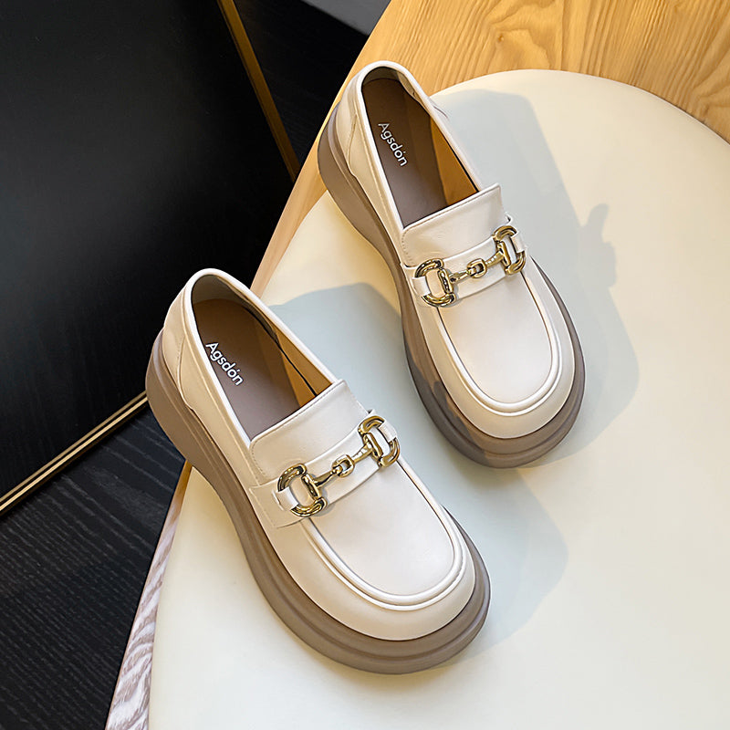 Leather Loafers With Chain