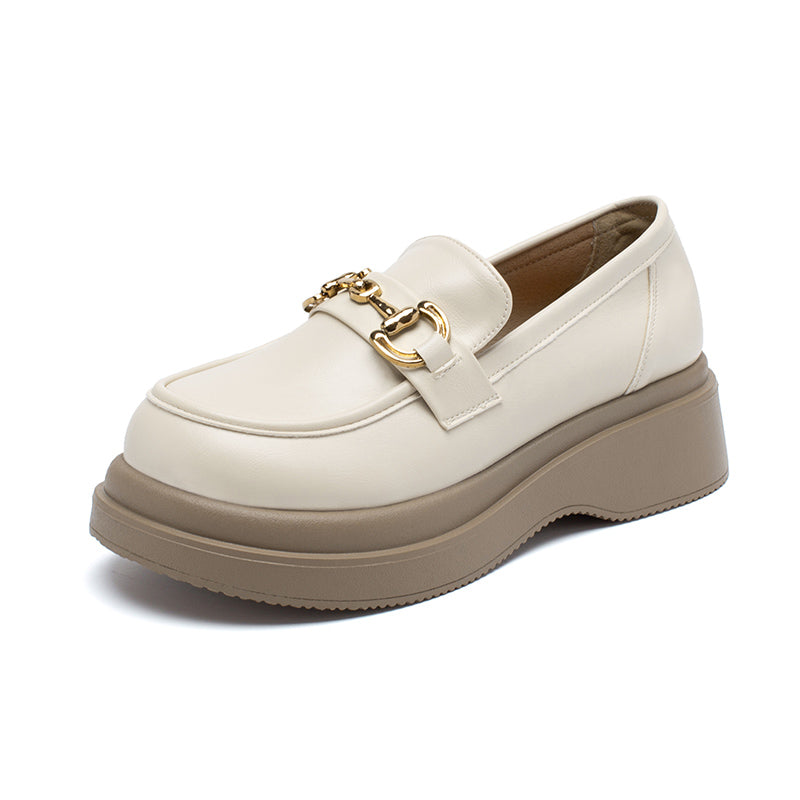 Leather Loafers With Chain