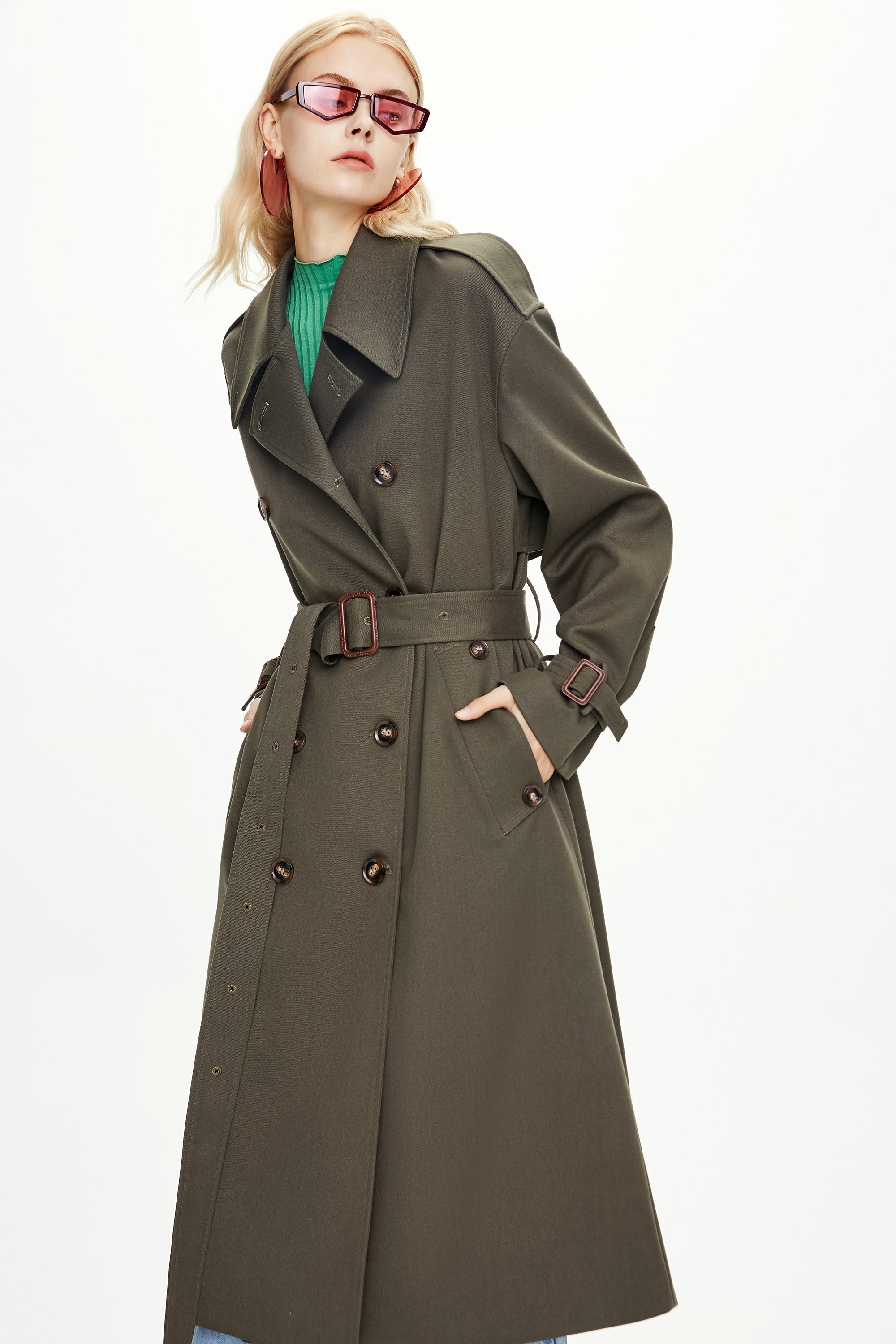 Knee-length Trench Coat