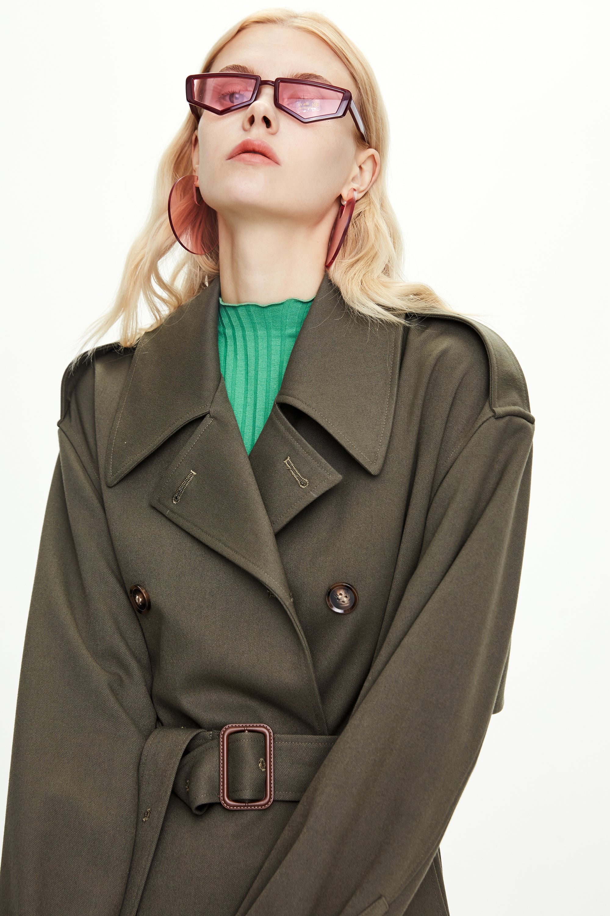 Knee-length Trench Coat