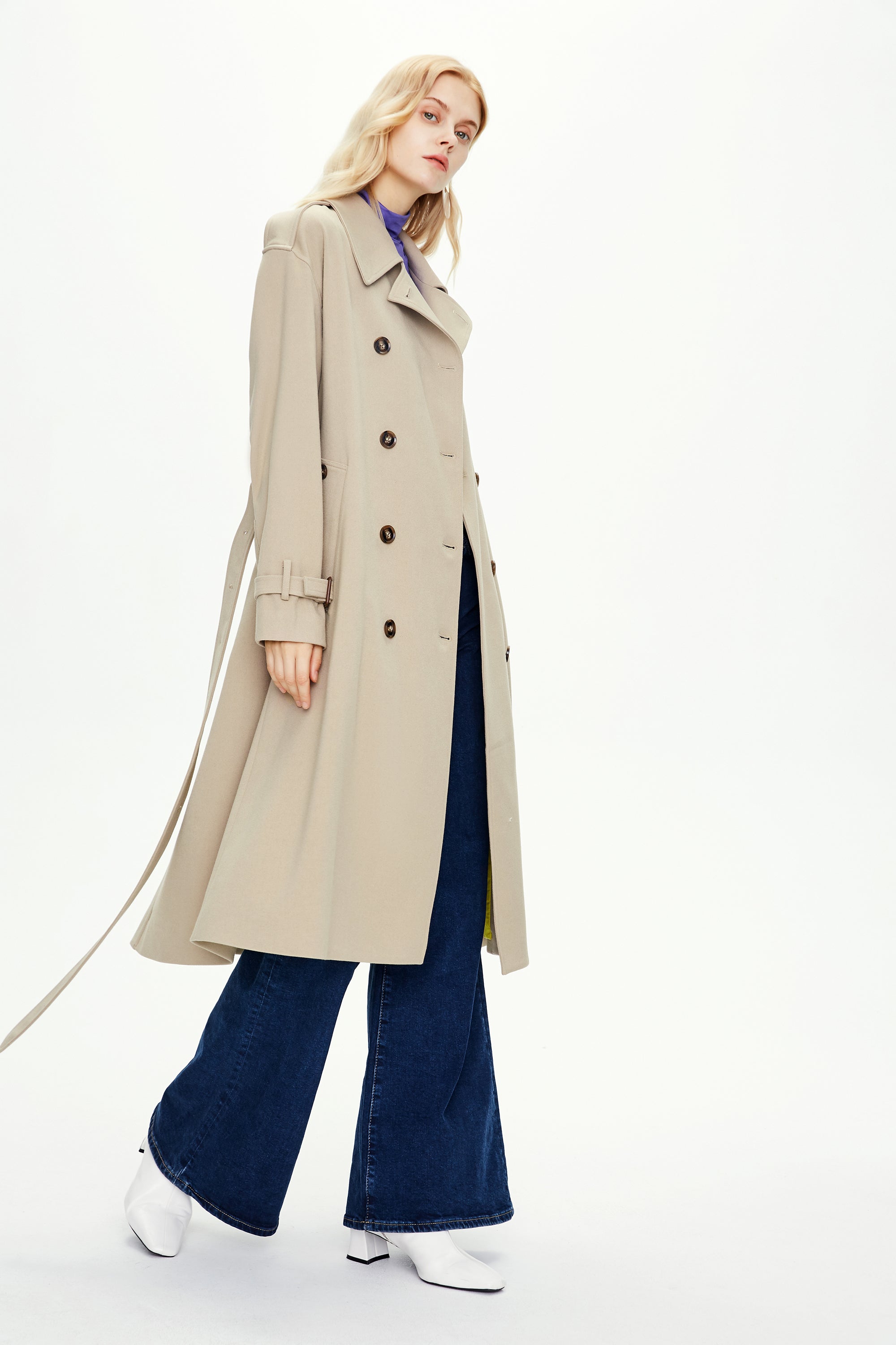 Knee-length Trench Coat