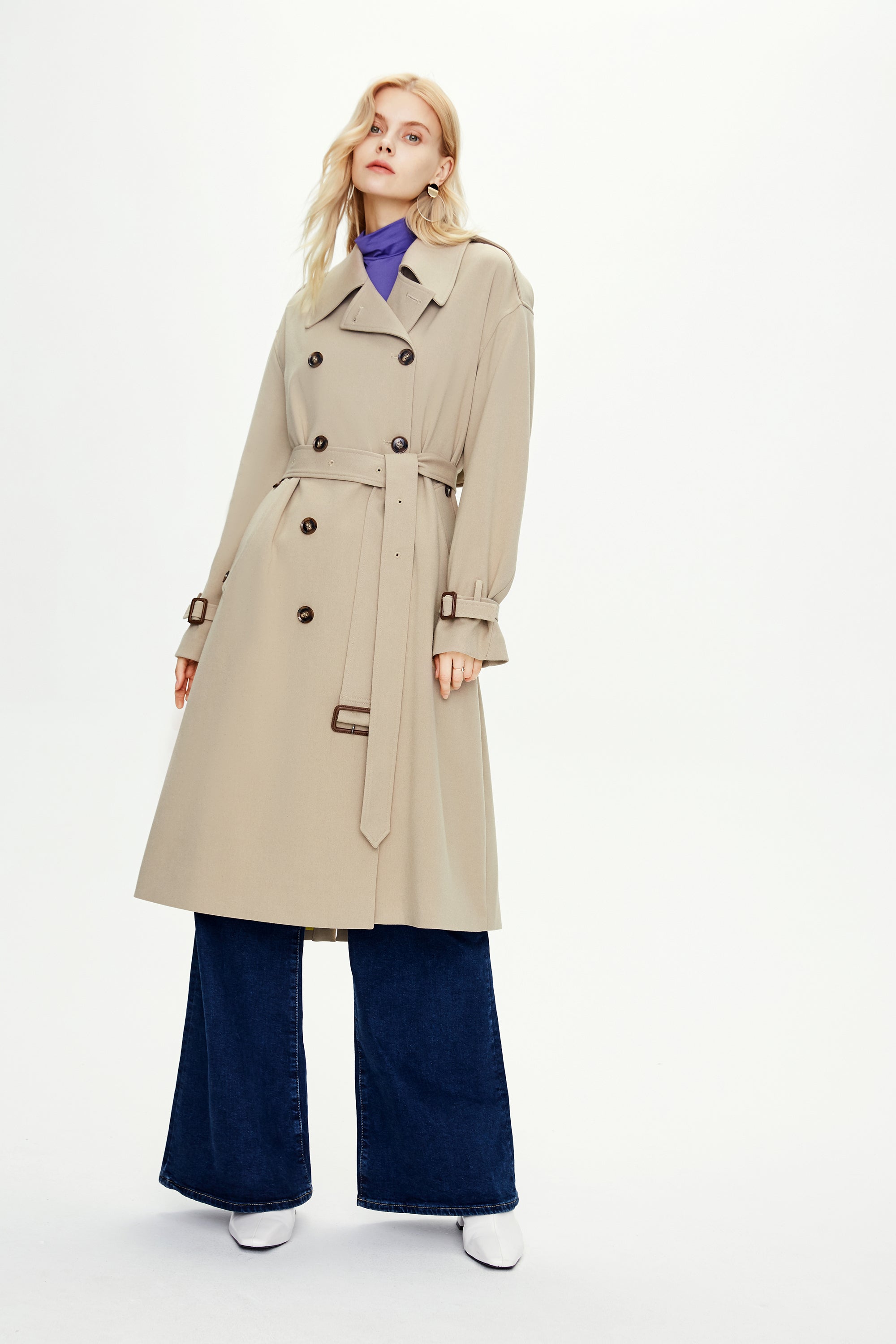 Knee-length Trench Coat