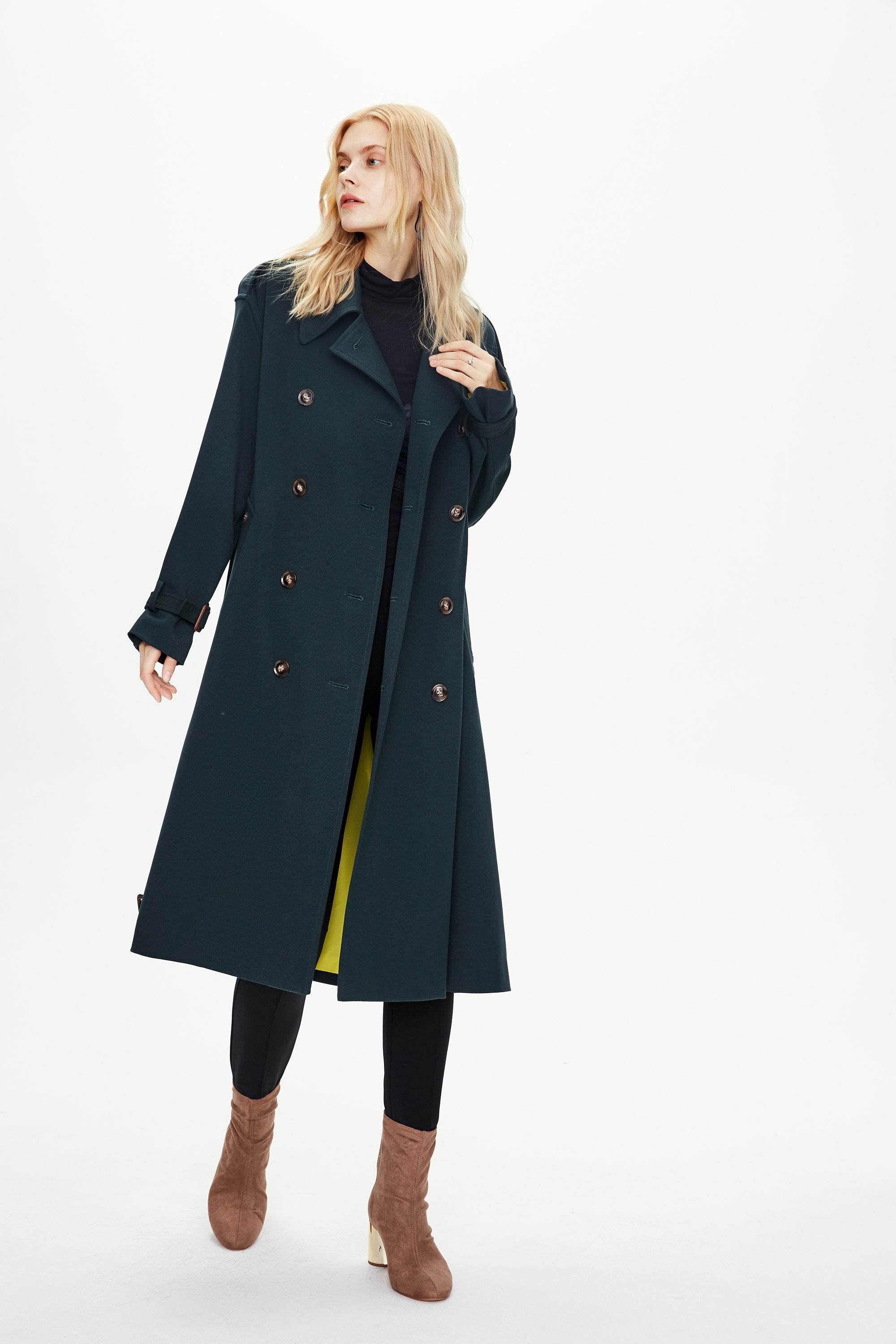 Knee-length Trench Coat