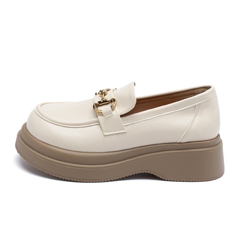 Leather Loafers With Chain