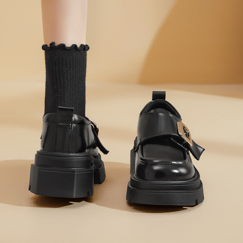 Agsdon Velcro Shiny Loafers