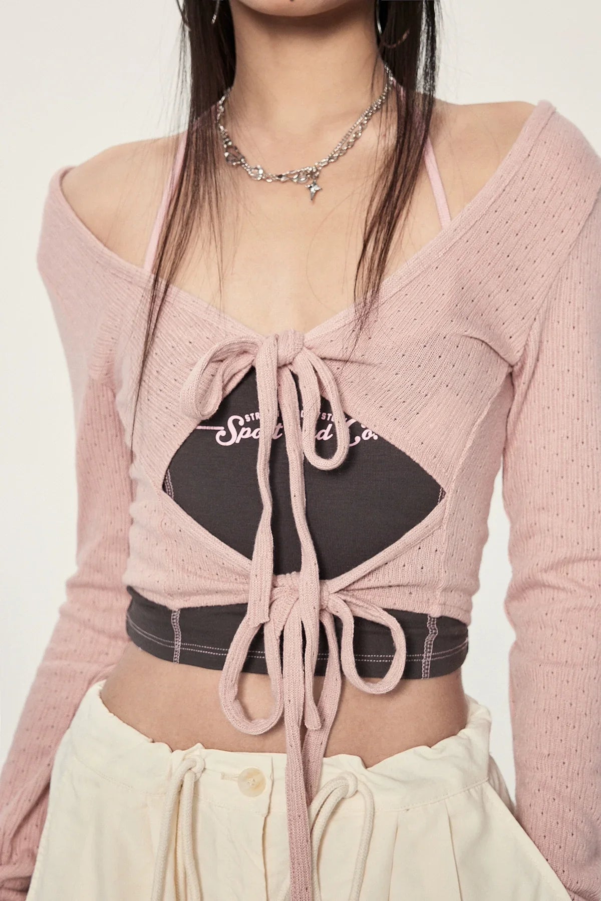 Tie Front Knit Cardigan