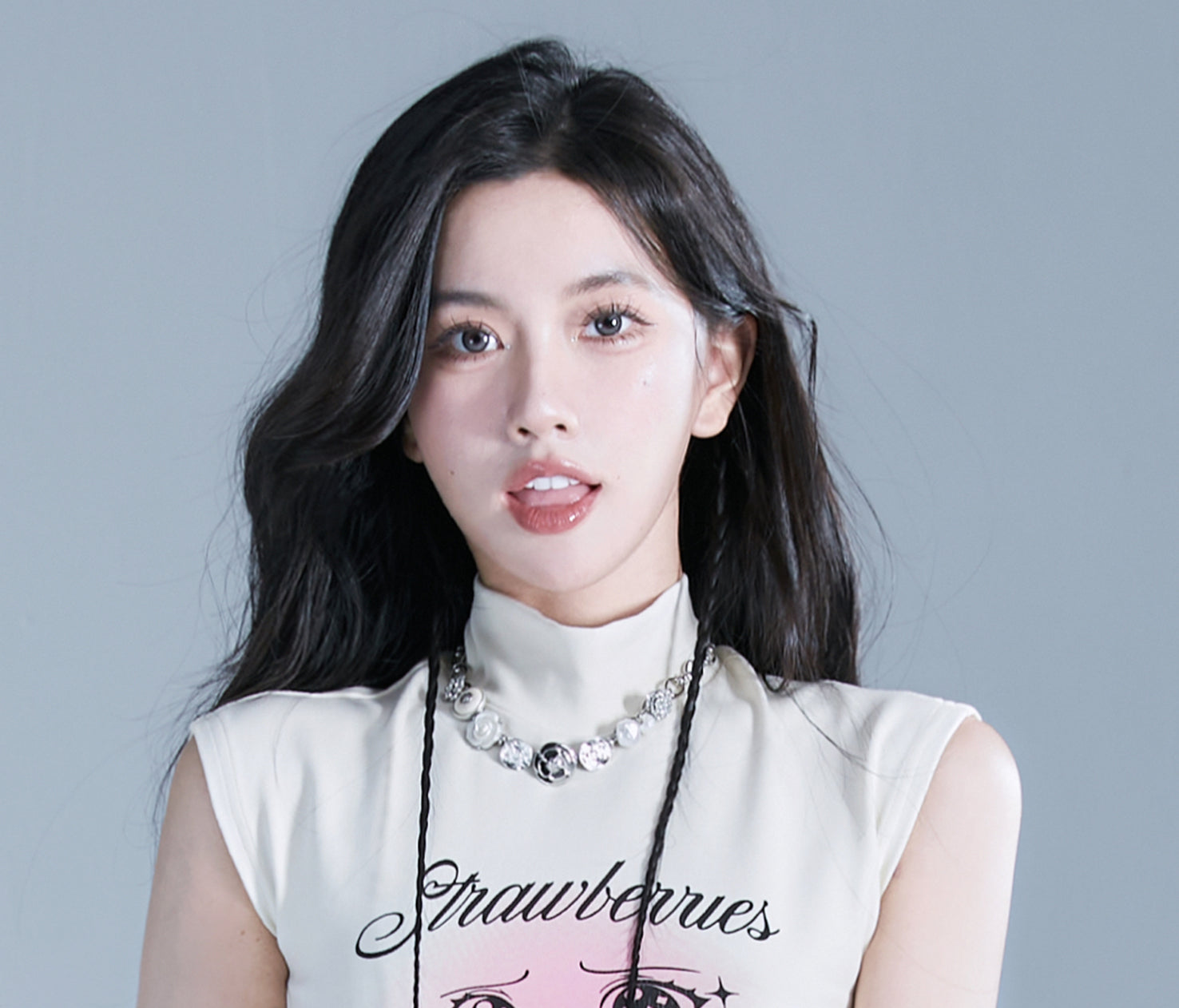 Vintage Rose Button Necklace