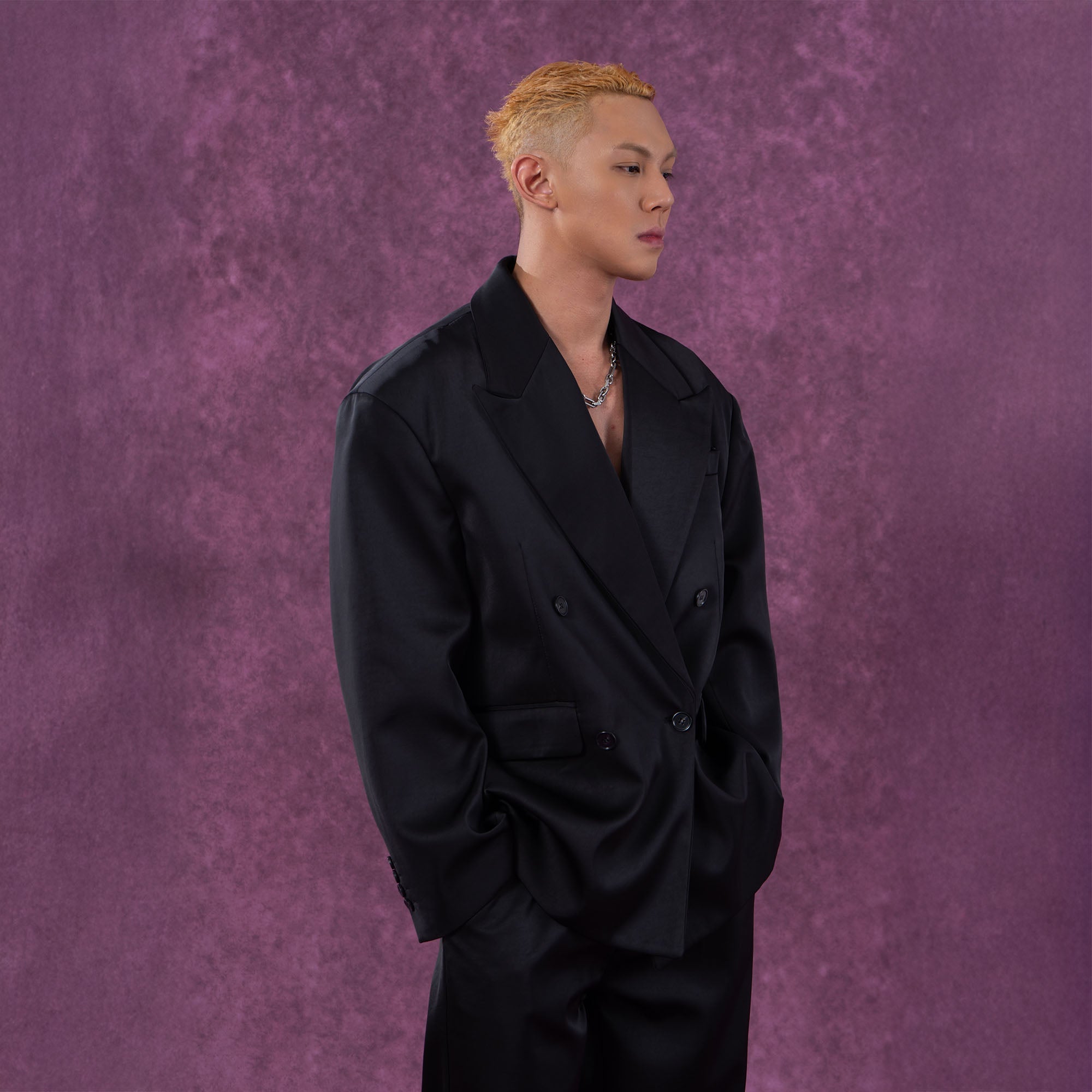 Satin Oversized Blazer