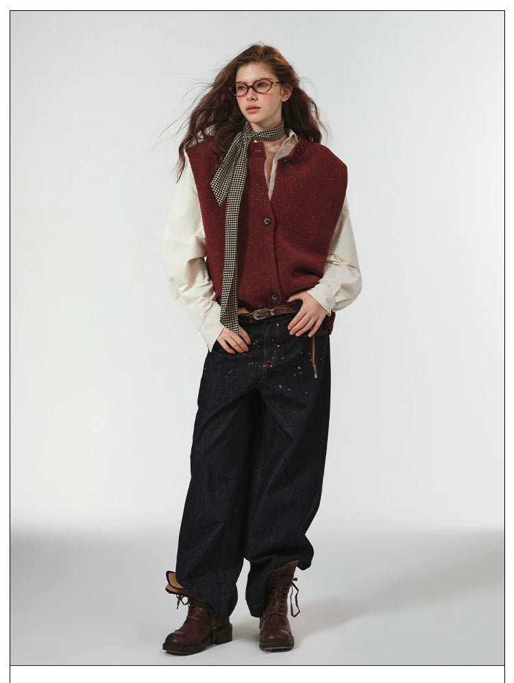 Knit Vest with White Button-Down