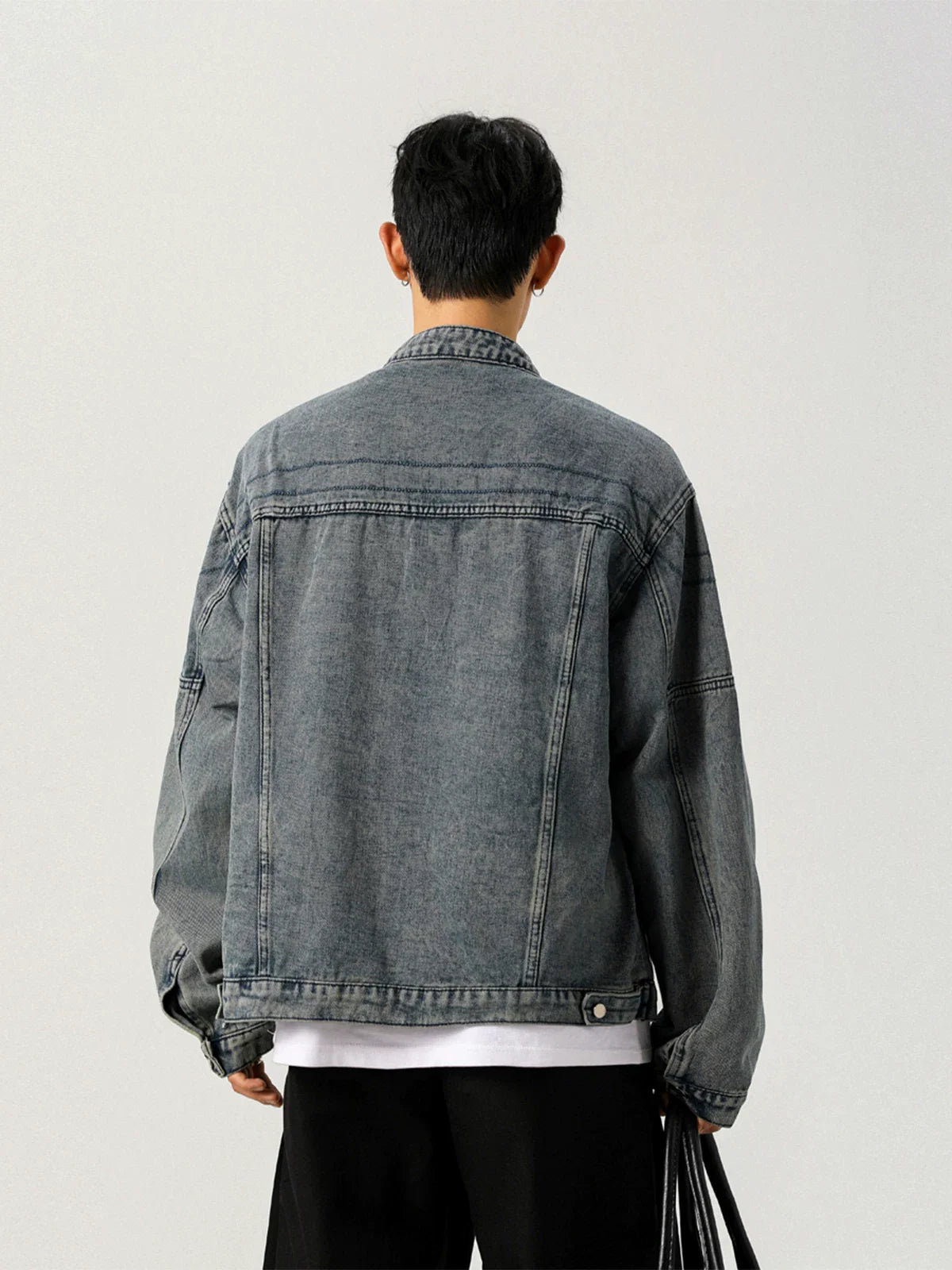 Studline Stand-Collar Denim Jacket
