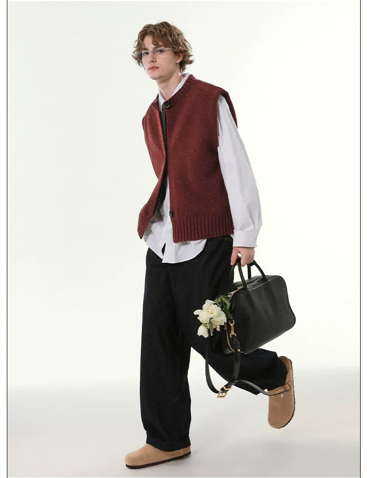 Knit Vest with White Button-Down