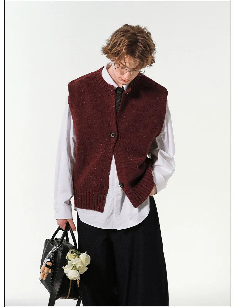 Knit Vest with White Button-Down