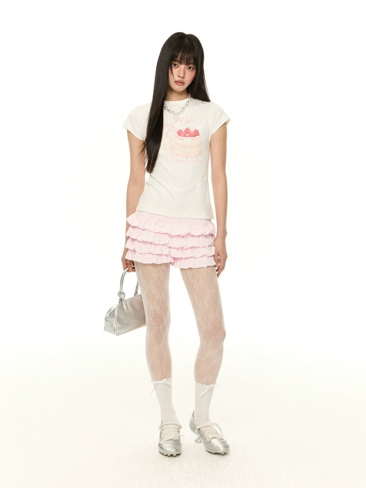 Ruffle Multi-Tiered Mini Shorts