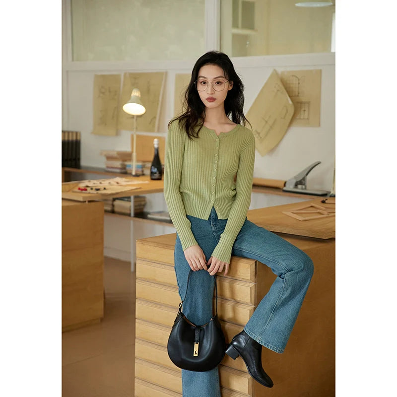 Ribbed Knit Cardigan