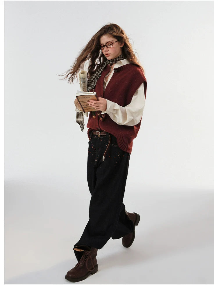 Knit Vest with White Button-Down