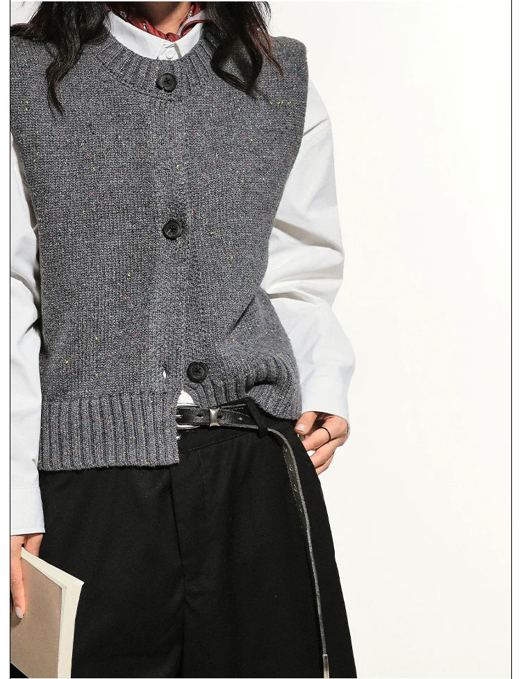 Knit Vest with White Button-Down