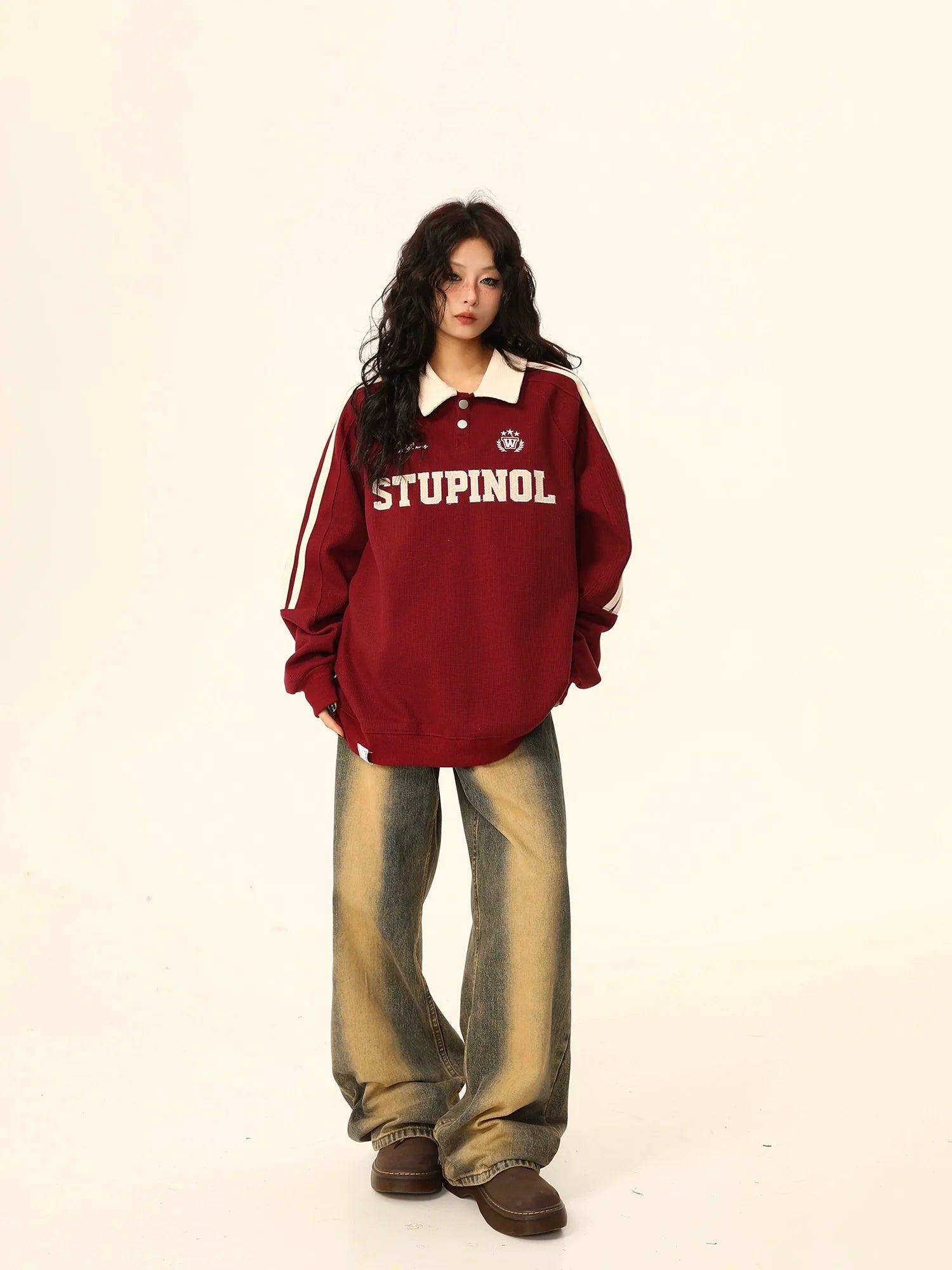 Stupinol Varsity Polo Sweatshirt