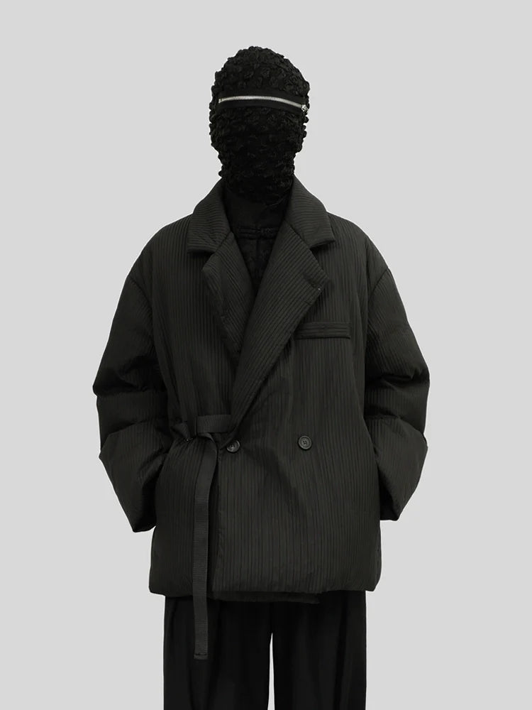 Asymmetrical Quilted Down Blazer