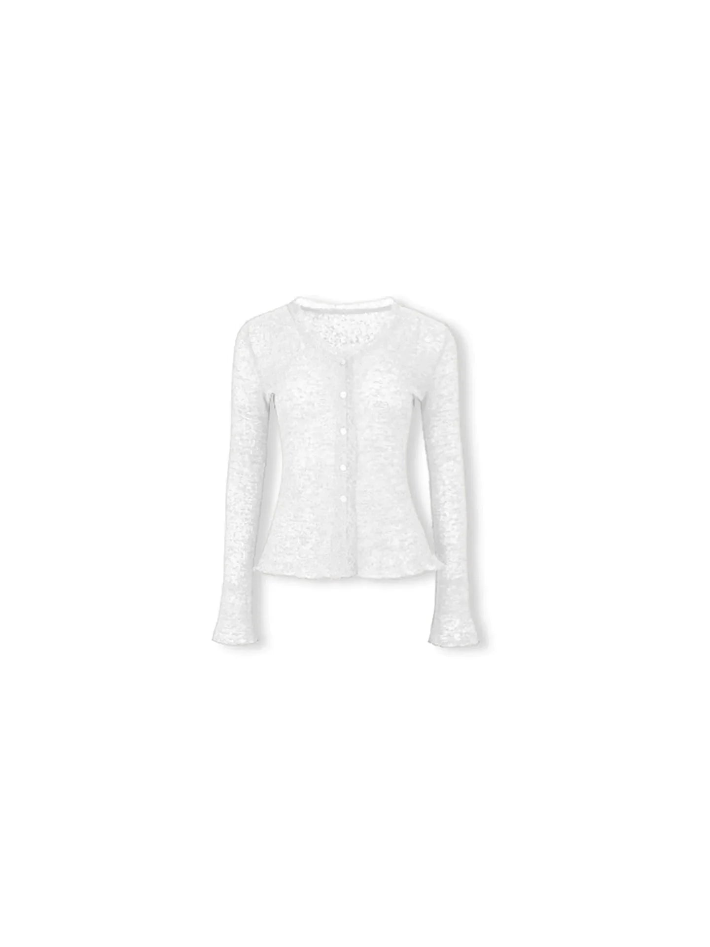 Sheer Button Up Cardigan