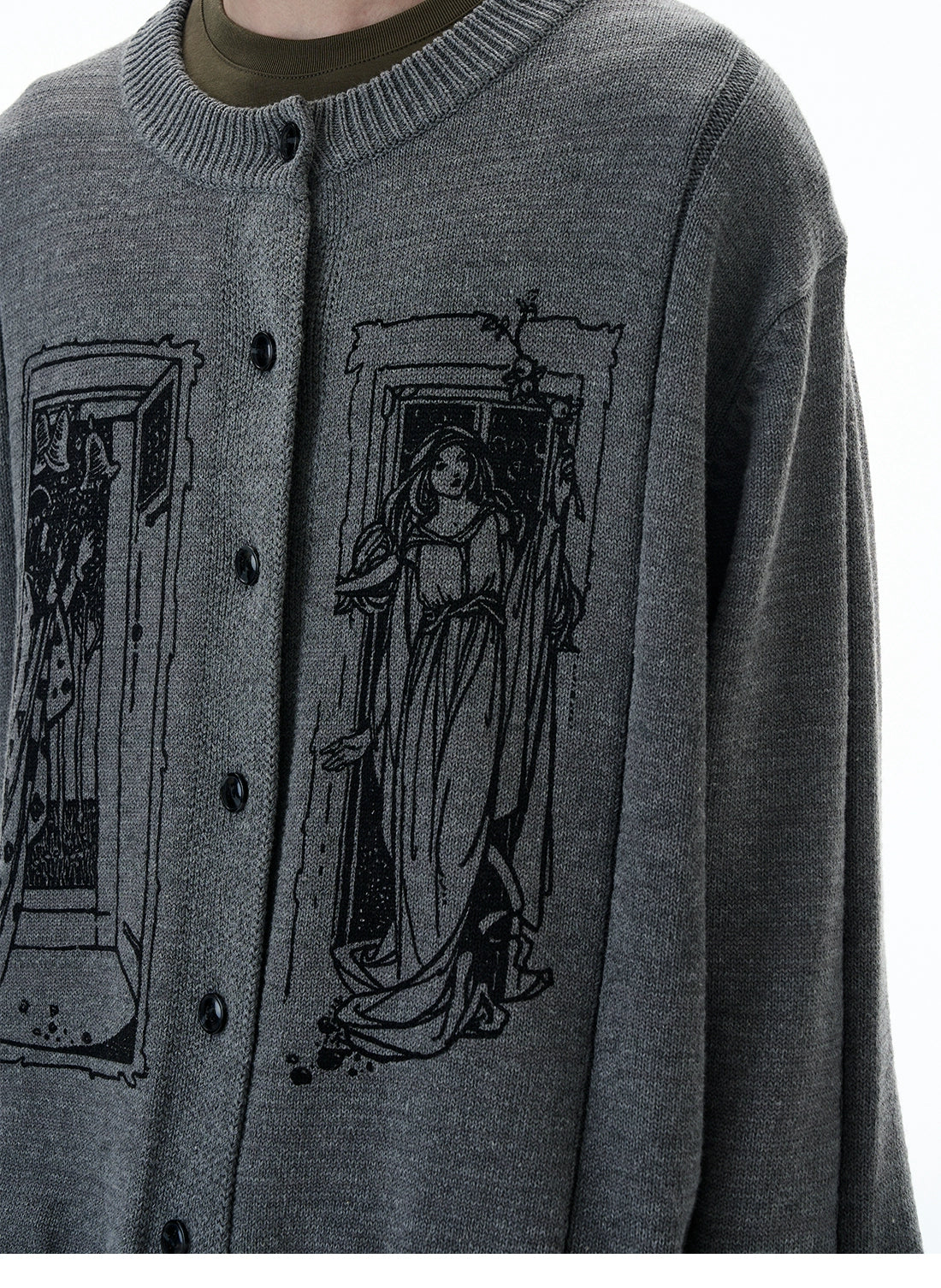 Tarot Window Graphic Knit Cardigan