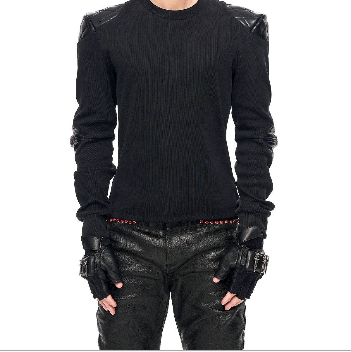 Shadow Matrix Quilted Shoulder Top