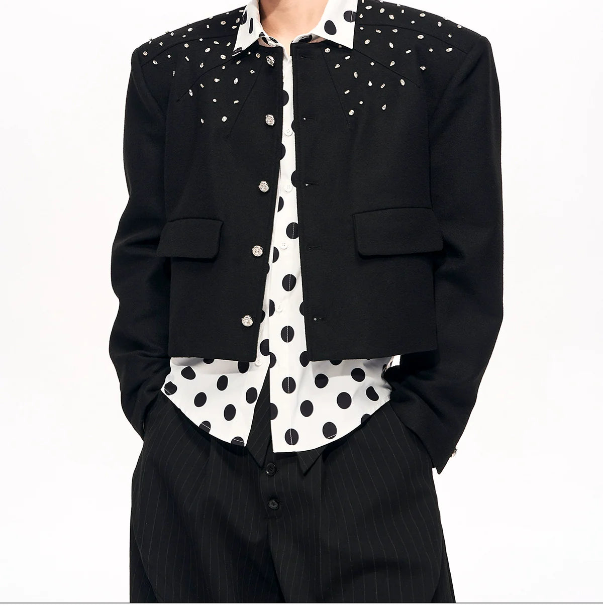 Starfall Eclipse Studded Cropped Jacket