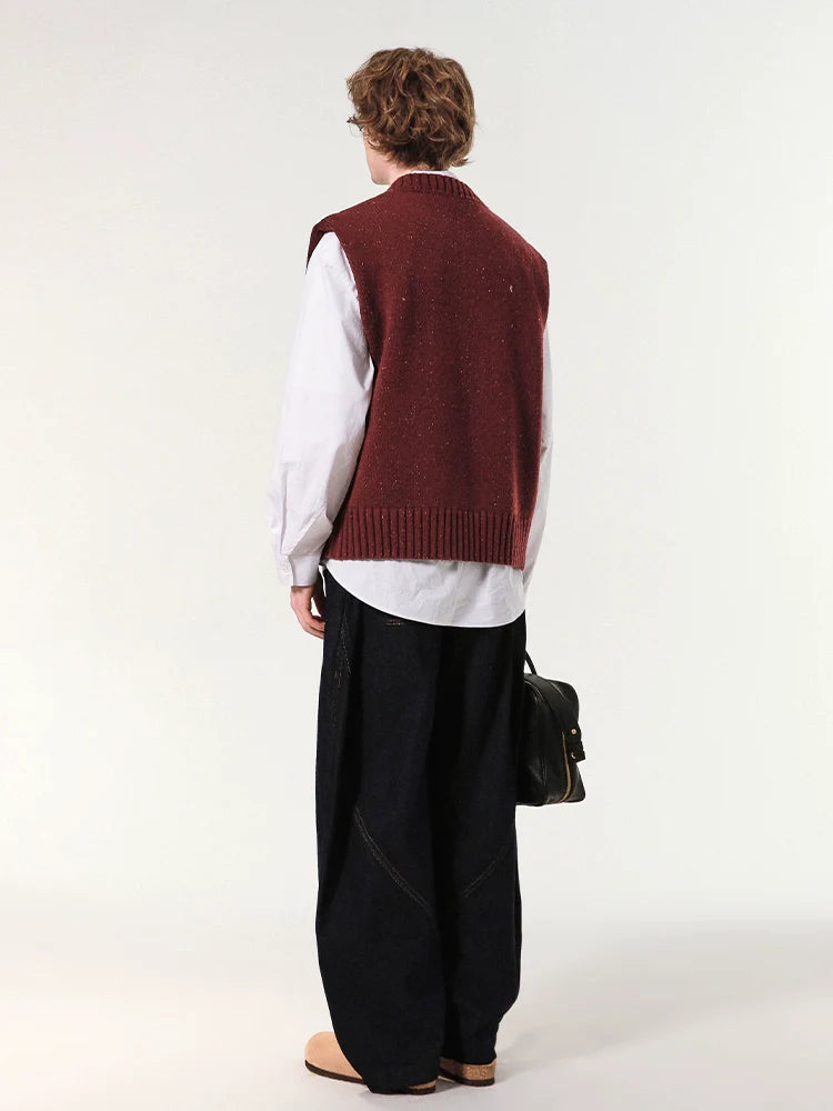 Knit Vest with White Button-Down