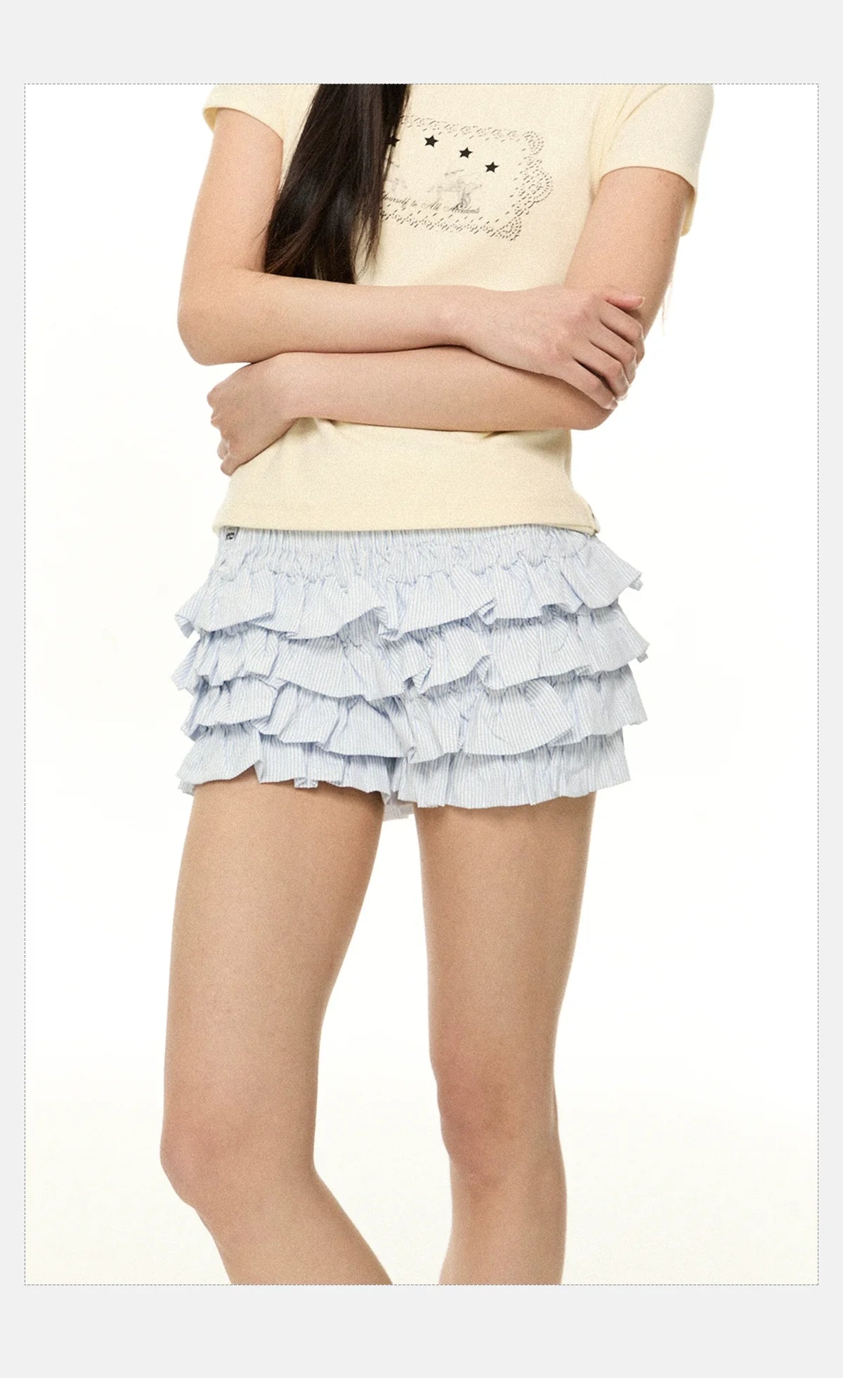 Ruffle Multi-Tiered Mini Shorts