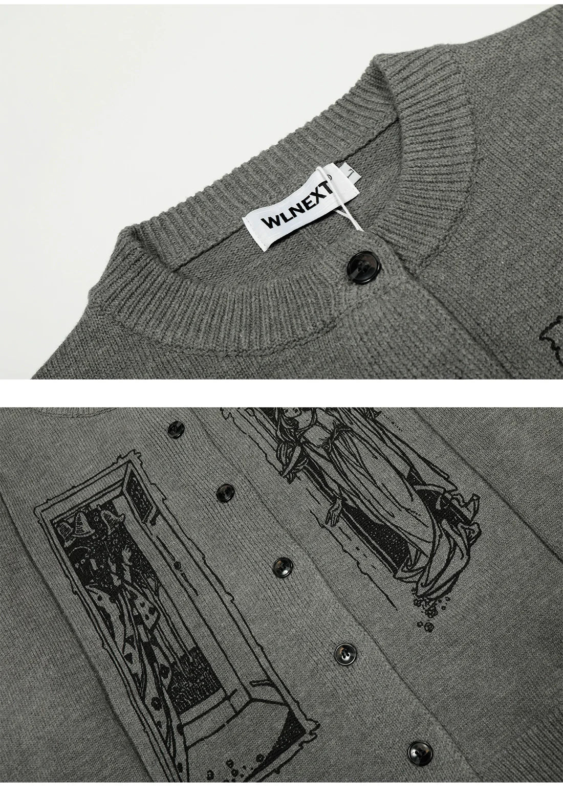 Tarot Window Graphic Knit Cardigan