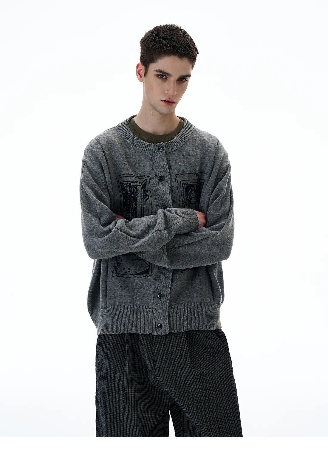 Tarot Window Graphic Knit Cardigan