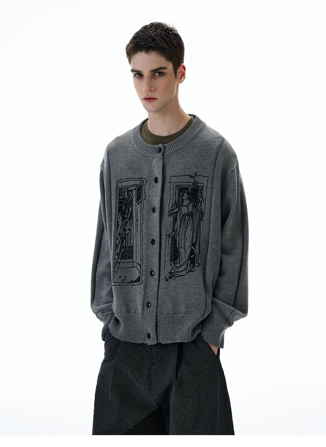 Tarot Window Graphic Knit Cardigan