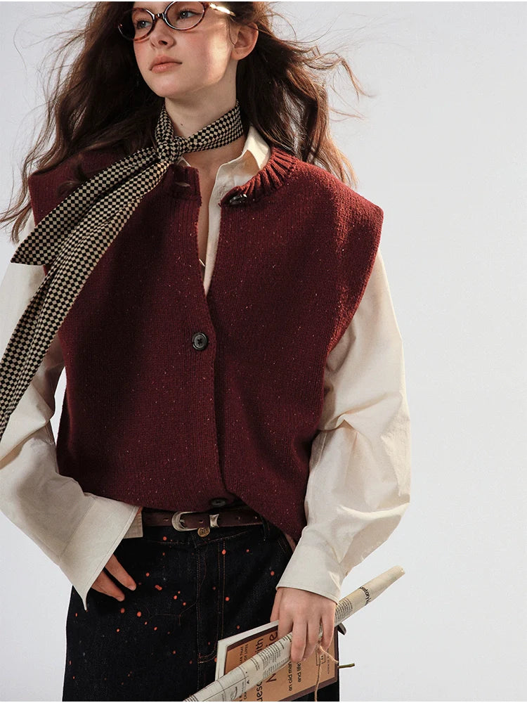 Knit Vest with White Button-Down