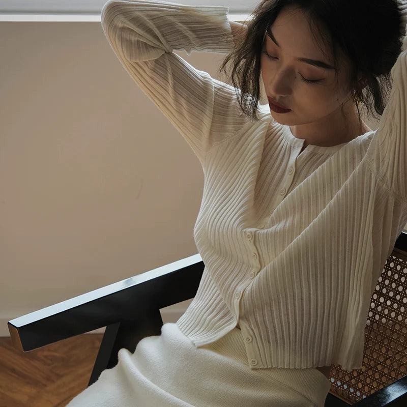 Ribbed Knit Cardigan