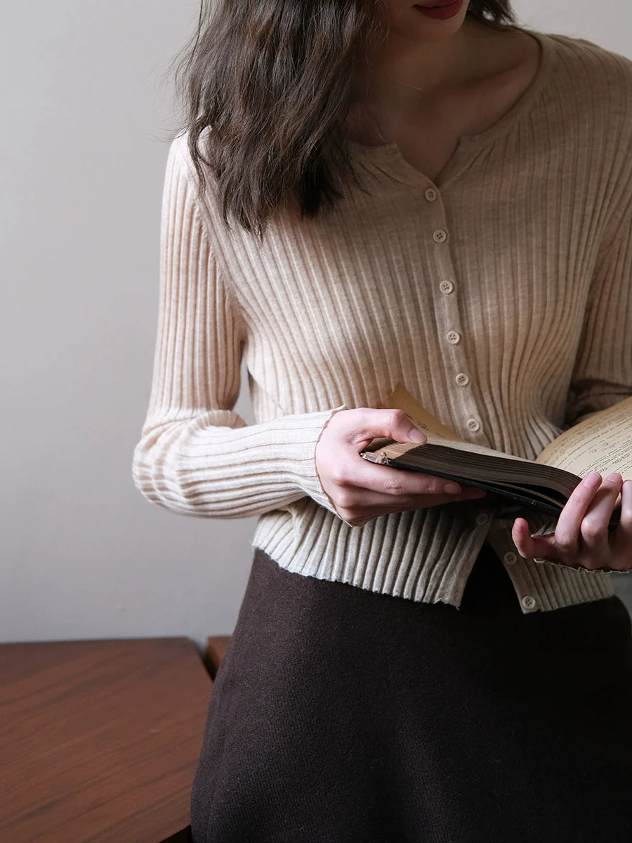 Ribbed Knit Cardigan