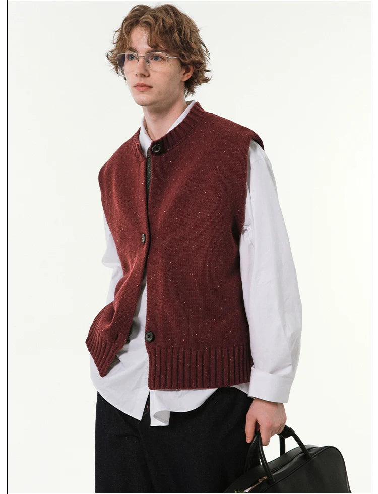 Knit Vest with White Button-Down