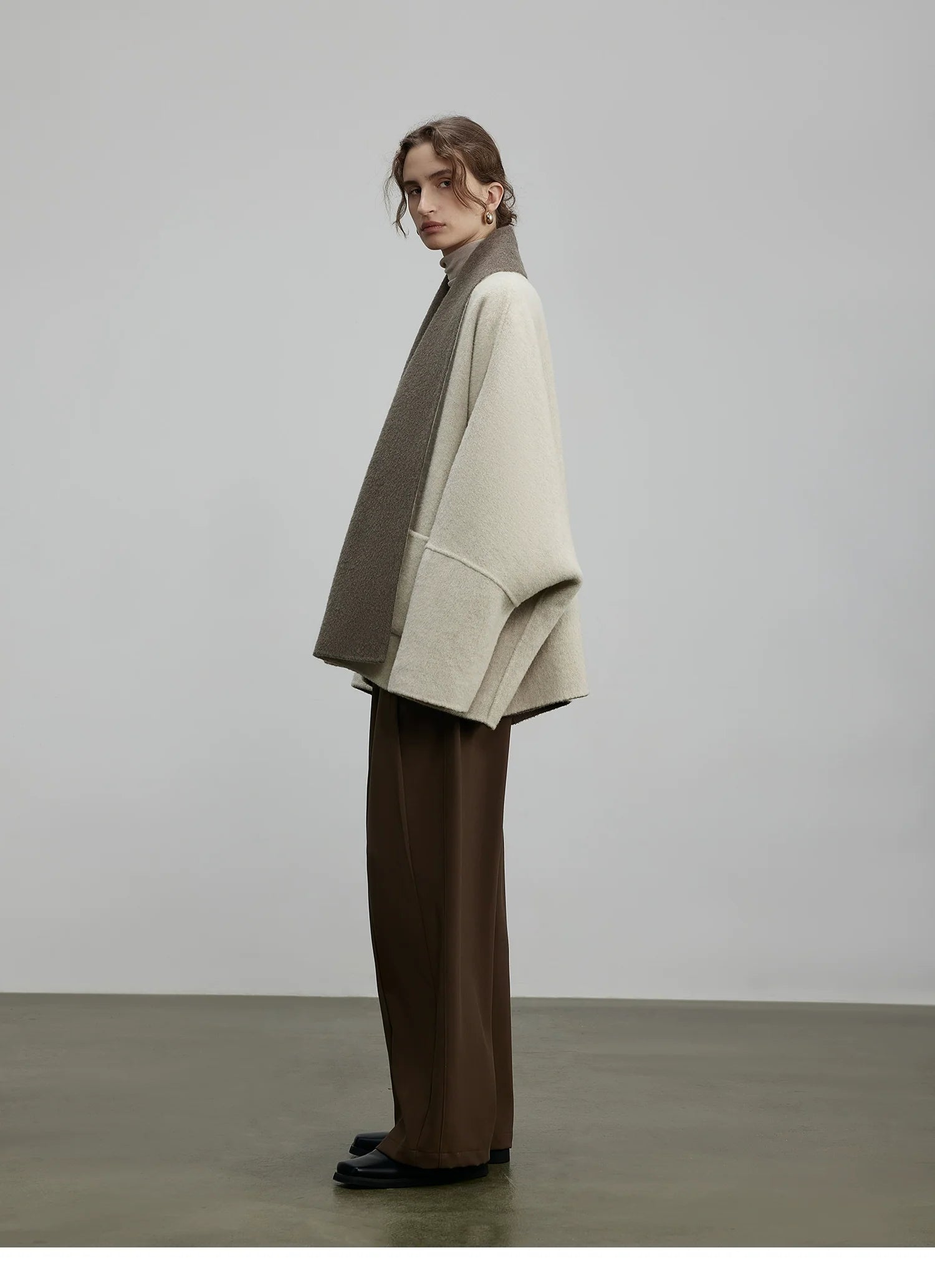 Two-Tone Reversible Wool Cardigan