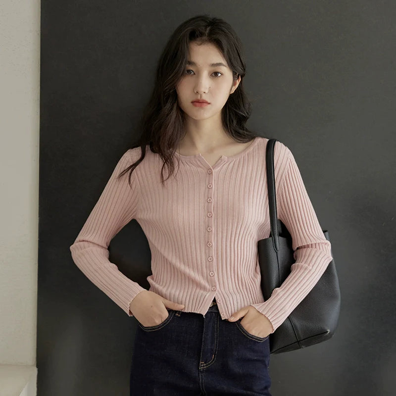 Ribbed Knit Cardigan