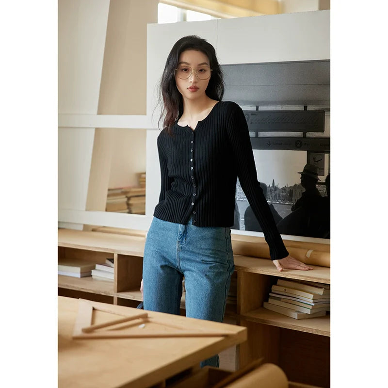 Ribbed Knit Cardigan