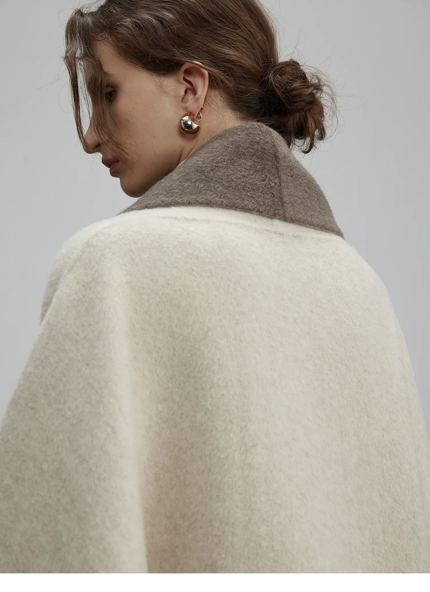 Two-Tone Reversible Wool Cardigan