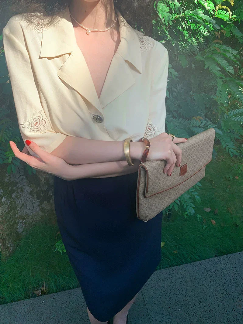 Retro Knee-Length Skirt