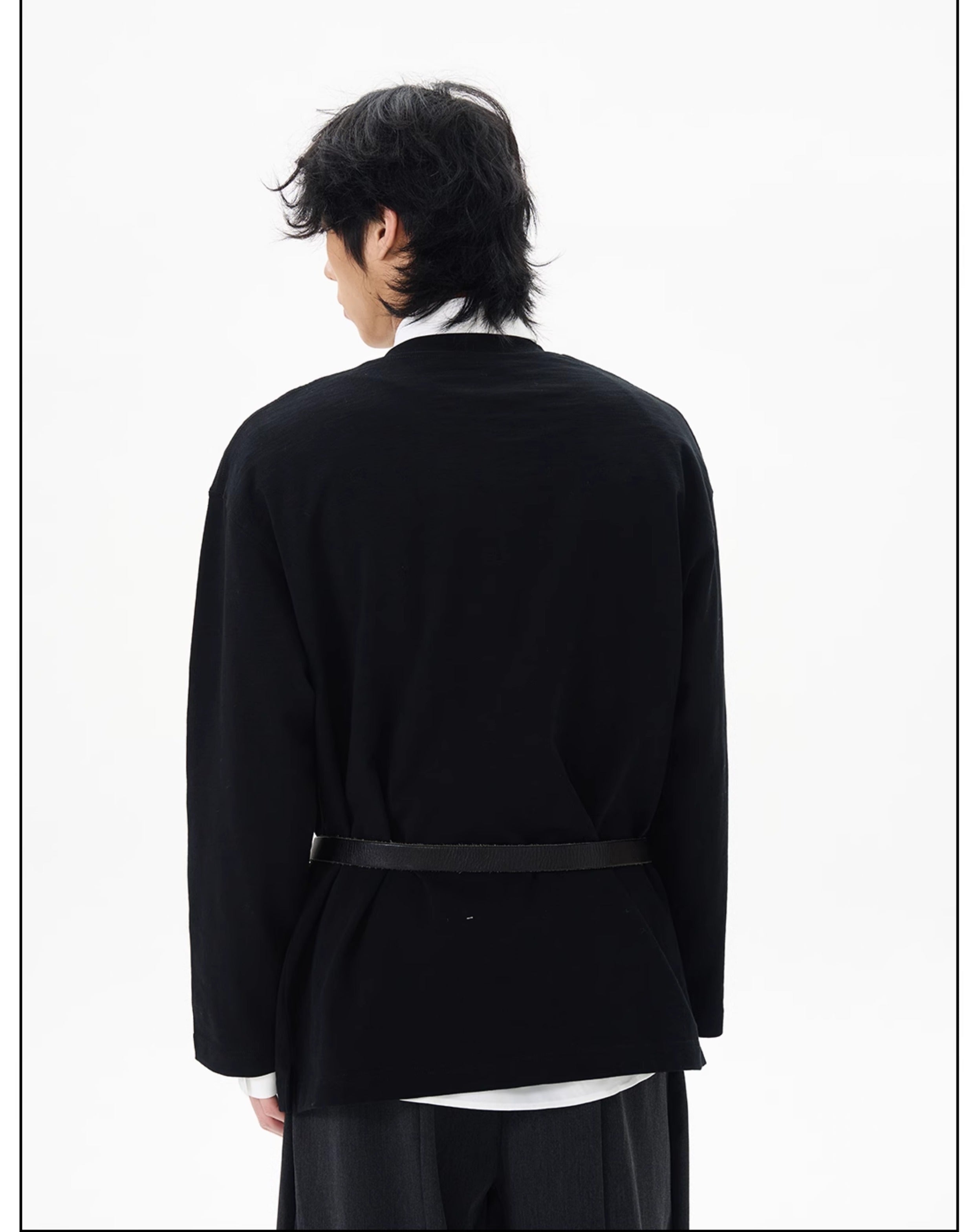 White Split Neck Cotton Shirt