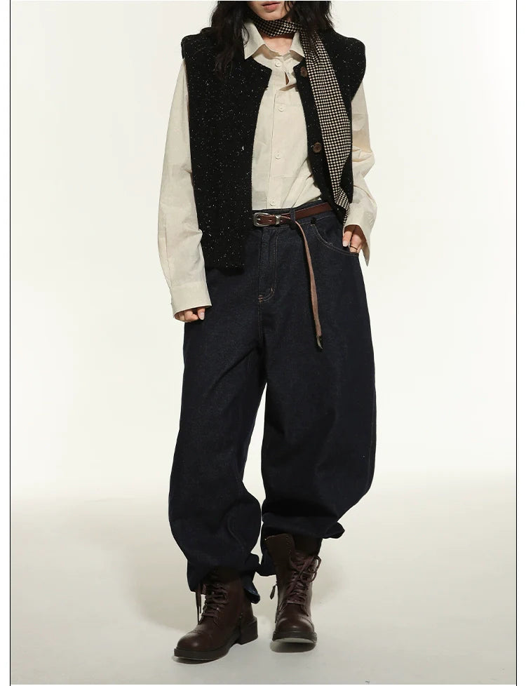 Knit Vest with White Button-Down