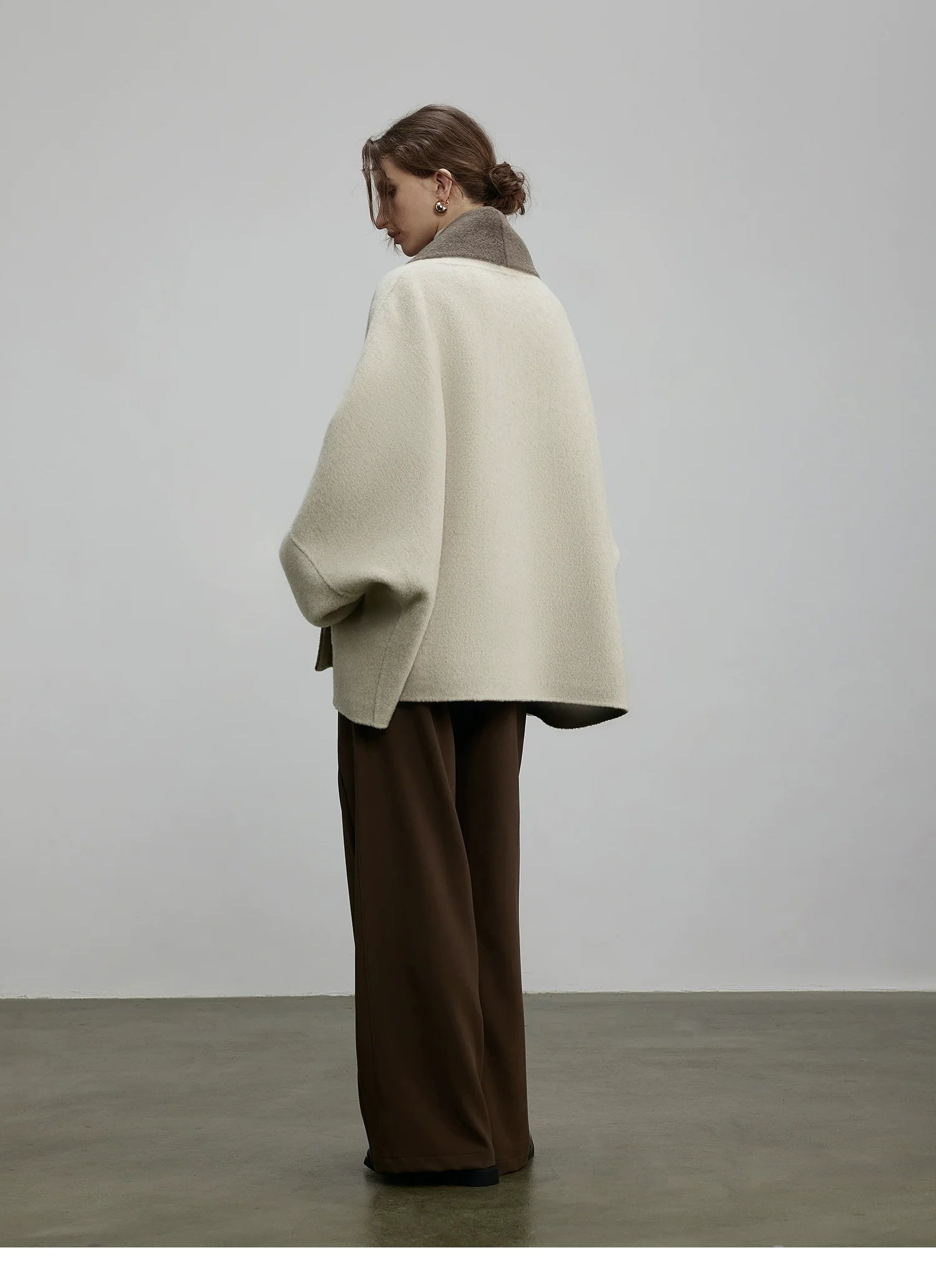 Two-Tone Reversible Wool Cardigan