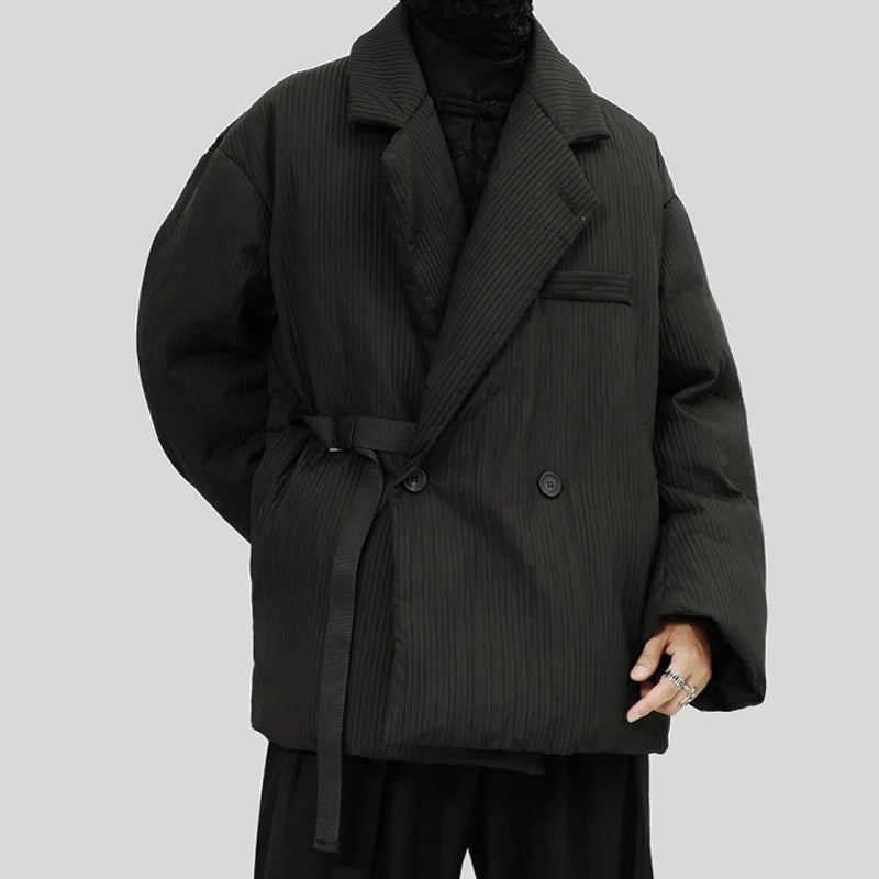 Asymmetrical Quilted Down Blazer