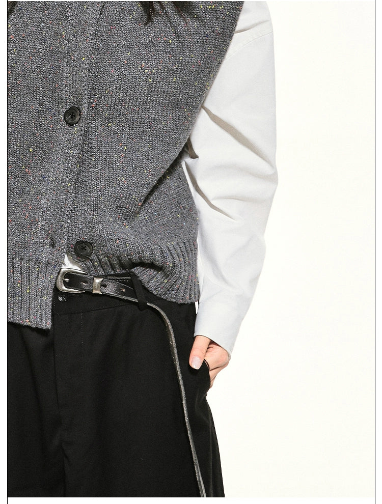 Knit Vest with White Button-Down