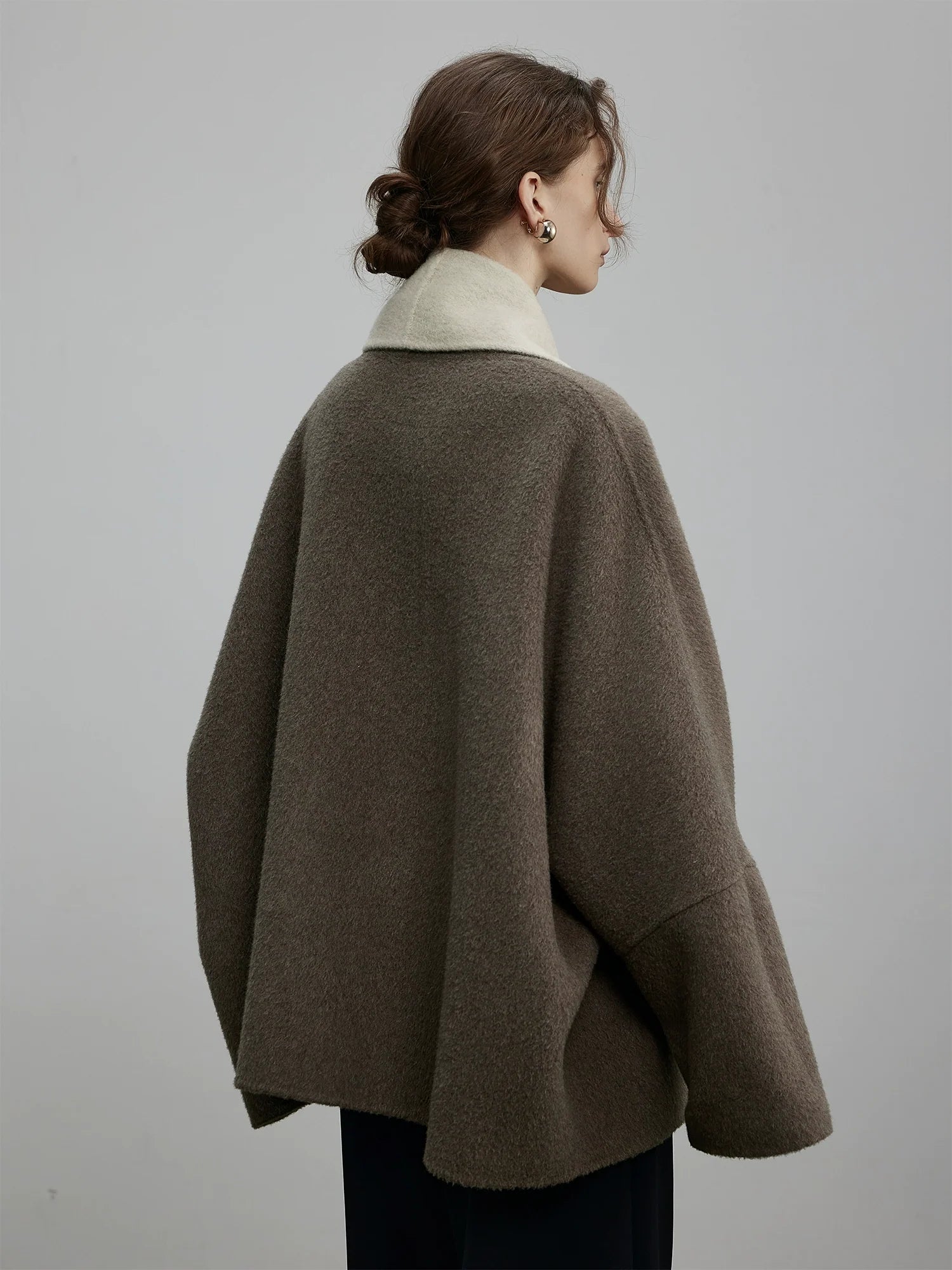 Two-Tone Reversible Wool Cardigan