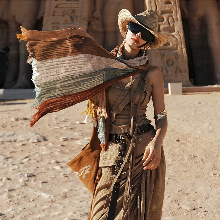 Desert Boho Multicolor Wrap Scarf